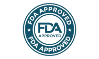 Badge showing production in an FDA registered facility